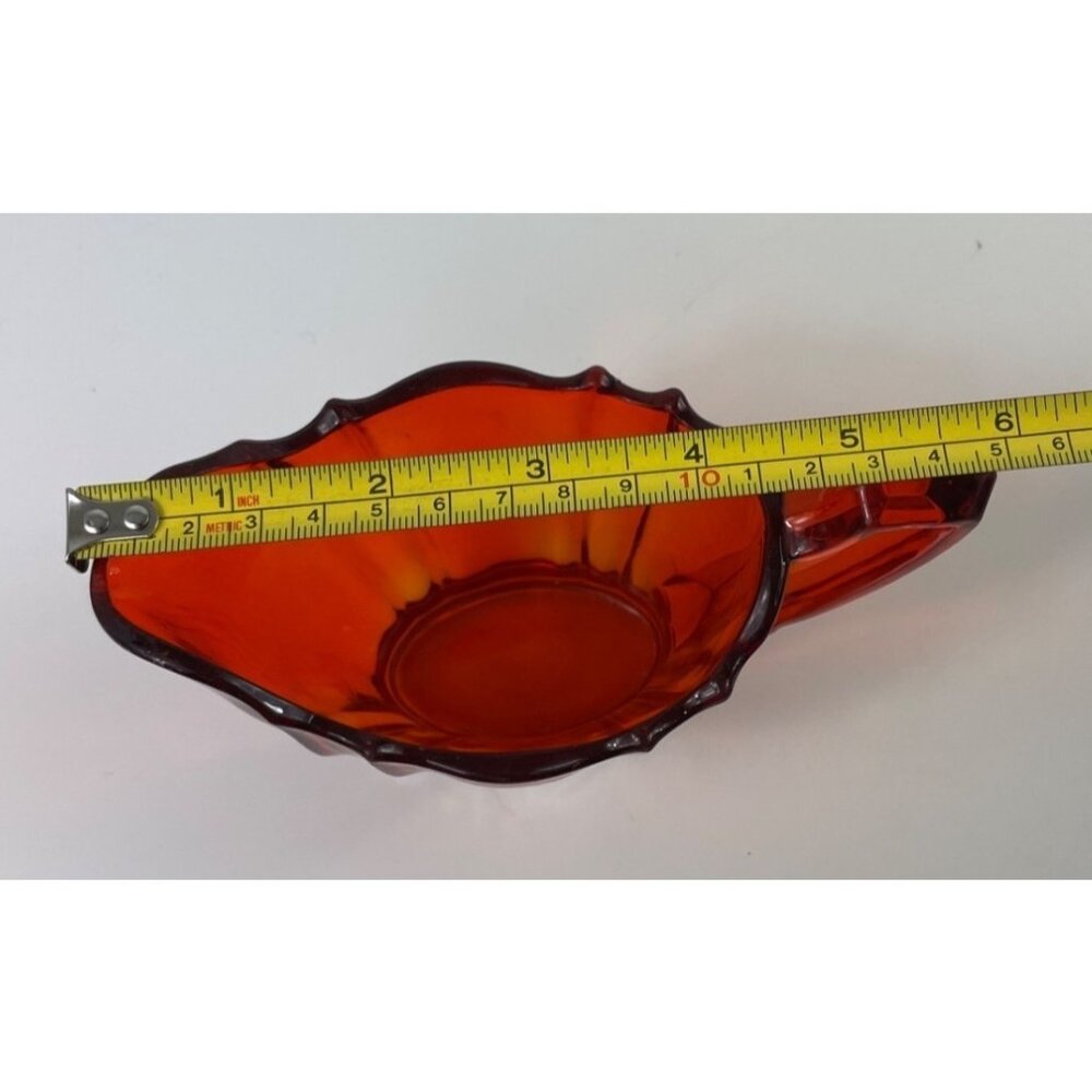 Vintage Tiffin Glass Tangerine Orange Creamer - Picture 10 of 10